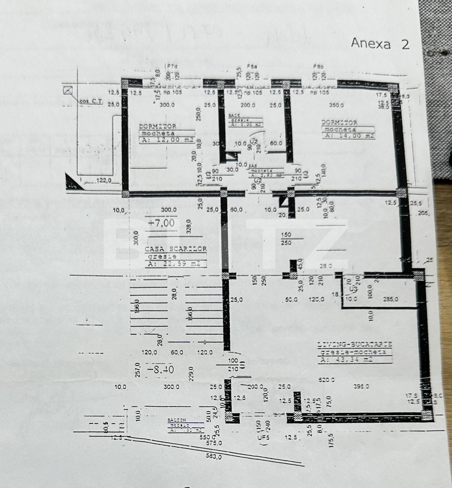 Apartament de 3 camere, 80 mp, terasa, Calea Poplacii