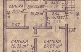 Casa cu 3 camere, 175 mp utili, teren cu 377 mp, Central 