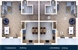 Duplex, 105 mp, teren, 250 mp, zona Arhitectilor