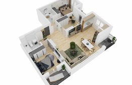 Apartament spatios 91 mp, 4 camere, Doamna Stanca Sibiu