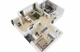 Apartament spatios 91 mp, 4 camere, Doamna Stanca Sibiu