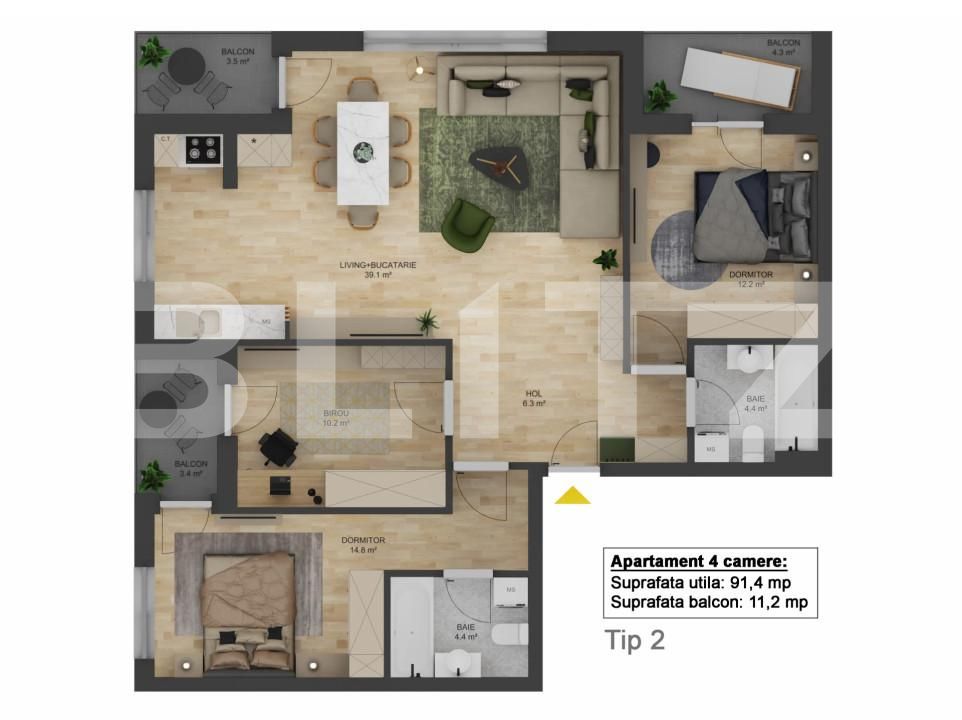 Apartament de vânzare 4 camere Mihai Viteazul - 155787AV | BLITZ Sibiu | Poza1