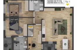 Apartament de vânzare 4 camere Calea Cisnadiei - Arhitectilor - 180261AV | BLITZ Sibiu | Poza1