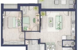 Apartament cu 3 camere decomandat, 62,60 mp, zona Turnişor