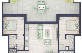 Penthouse cu 3 camere, 75,40 mp,  zona Turnişor