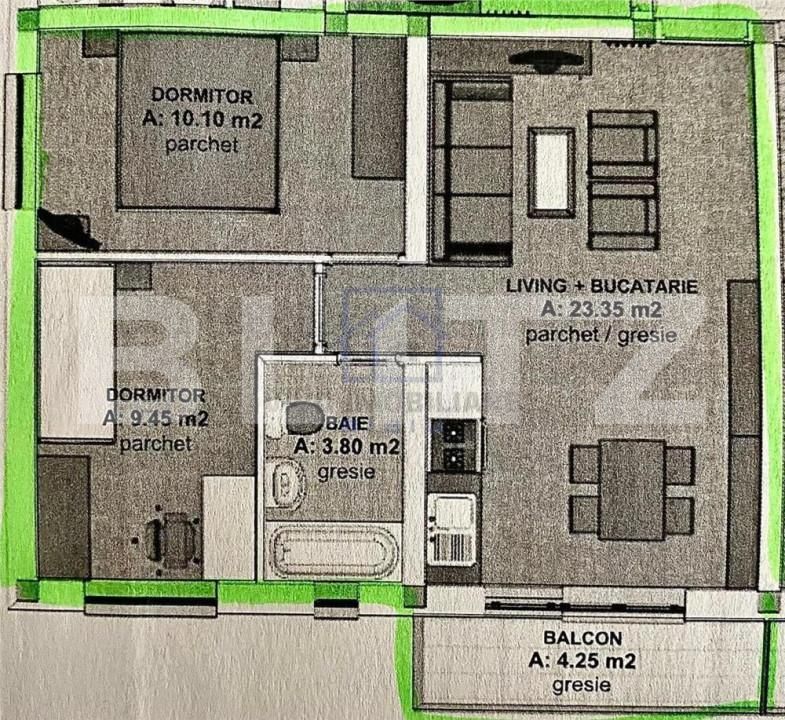 Apartament de vânzare 3 camere Nord Vest - 166409AV | BLITZ Sibiu | Poza9