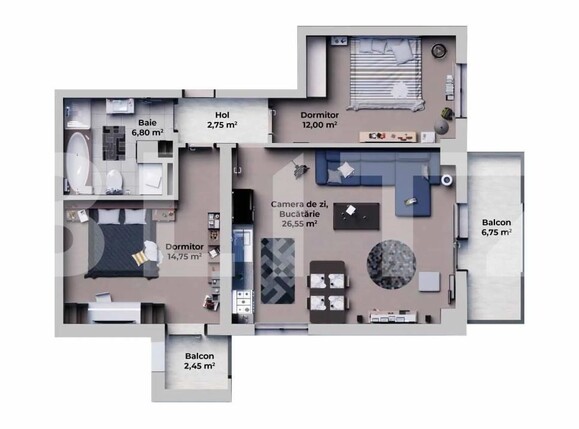 Apartament de vânzare 3 camere Nord Vest - 171227AV | BLITZ Sibiu | Poza12