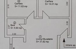 Vânzare Apartament 3 camere, decomandat, complet mobilat și utilat 