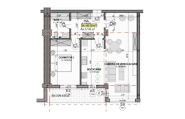 Vanzare 2 camere, 57.64 mp utili, balcon de 6.95 mp