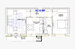 Apartament de vanzare 2 camere, 53.14 mp, imobil nou!