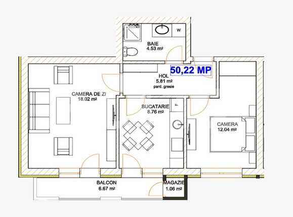 Apartament de vânzare 2 camere Exterior Sud - 65318AV | BLITZ Sibiu | Poza2