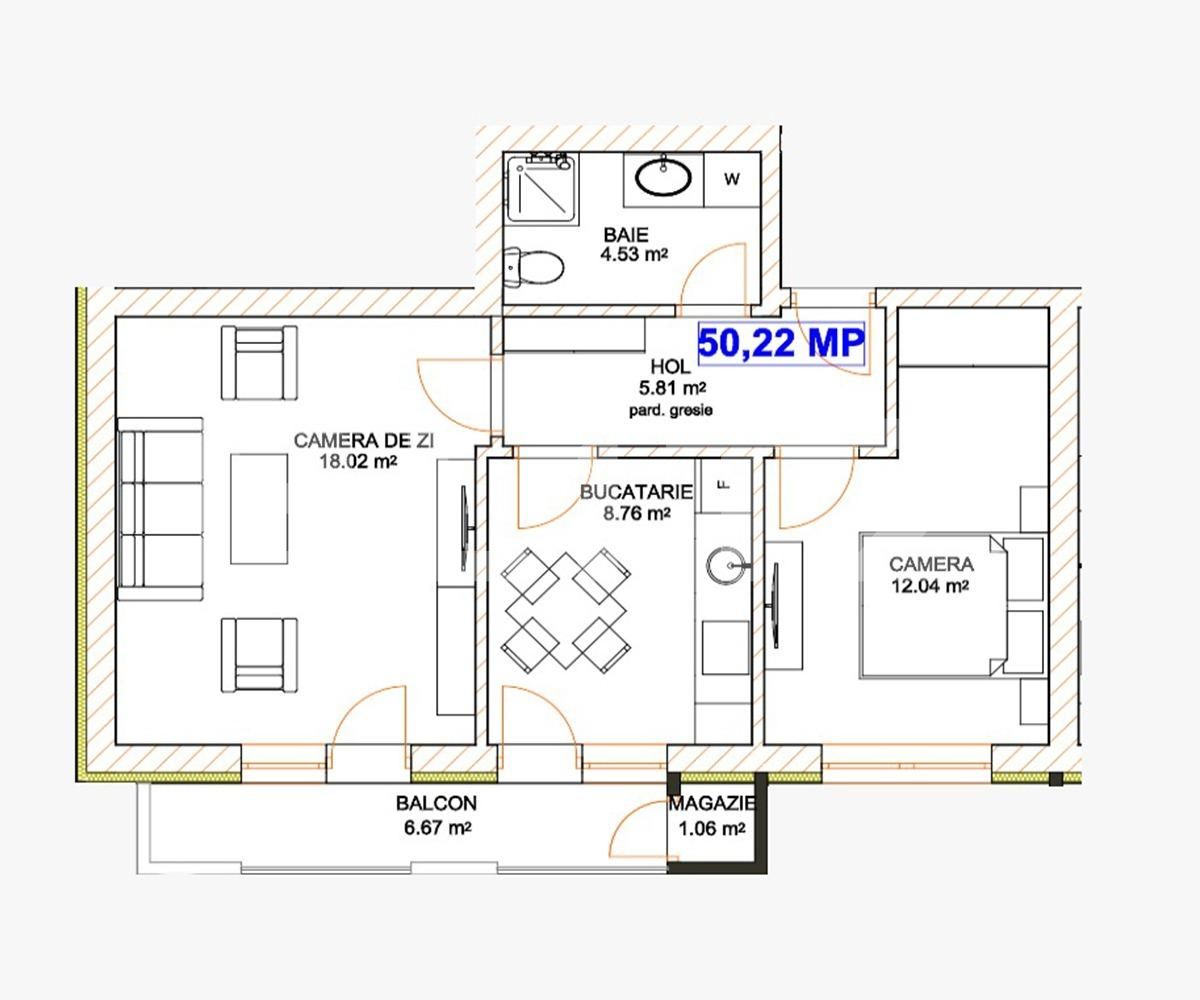 Apartament de vânzare 2 camere Exterior Sud - 65318AV | BLITZ Sibiu | Poza2