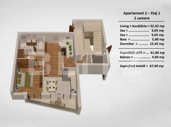 Apartament de vânzare 2 camere Turnisor - 66628AV | BLITZ Sibiu | Poza2
