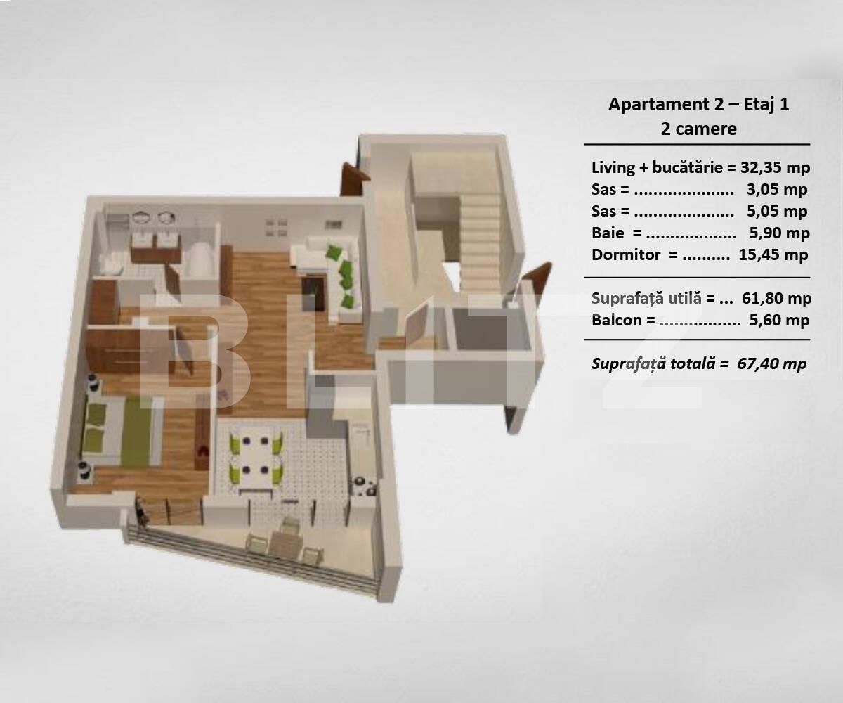 Apartament de vânzare 2 camere Turnisor - 66628AV | BLITZ Sibiu | Poza2