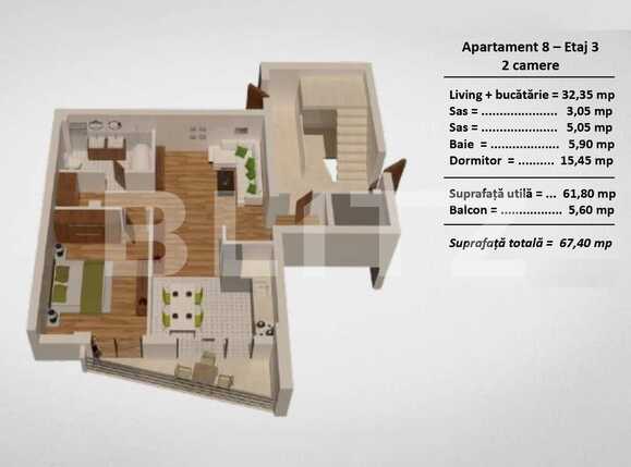 Apartament de vânzare 2 camere Turnisor - 66638AV | BLITZ Sibiu | Poza2