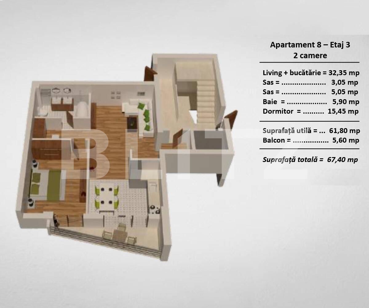 Apartament de vânzare 2 camere Turnisor - 66638AV | BLITZ Sibiu | Poza2