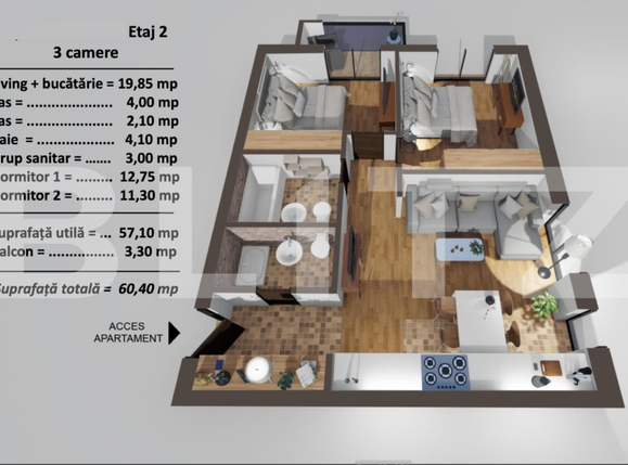 Apartament de vânzare 3 camere Turnisor - 66660AV | BLITZ Sibiu | Poza1