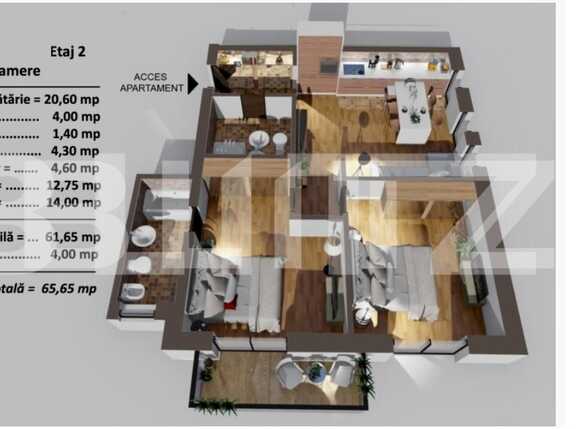 Apartament de vânzare 3 camere Turnisor - 66661AV | BLITZ Sibiu | Poza1