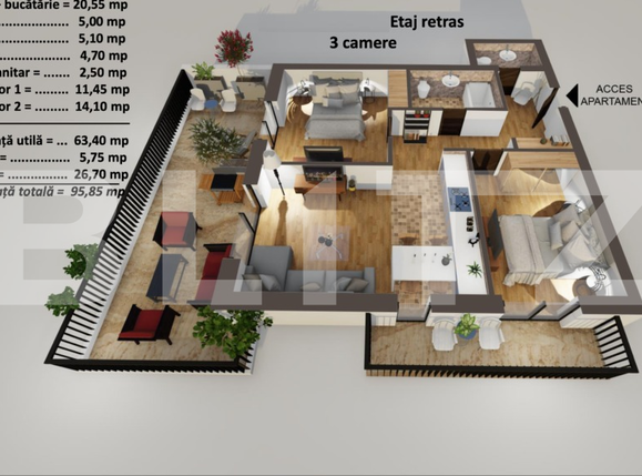 Apartament de vânzare 3 camere Turnisor - 66666AV | BLITZ Sibiu | Poza1