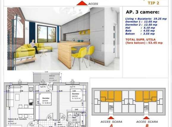 Apartament de vânzare 3 camere Șelimbăr - 68023AV | BLITZ Sibiu | Poza1
