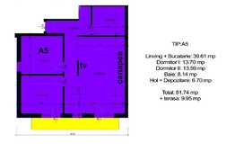 Apartament 3 camere de 81.74 mp si terasa de 9.95 mp, zona Selimbar