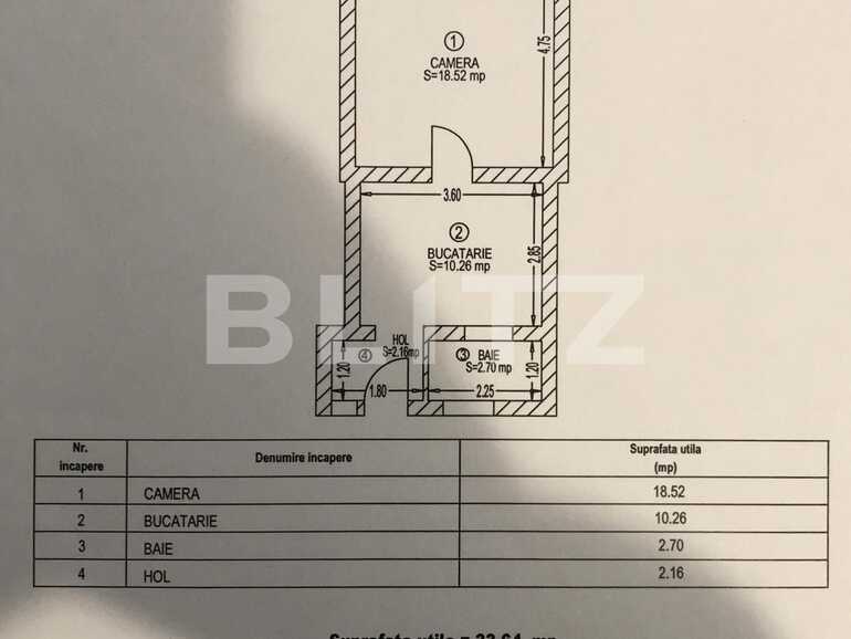 Garsonieră de vânzare Orasul de Jos - 77205AV | BLITZ Sibiu | Poza1