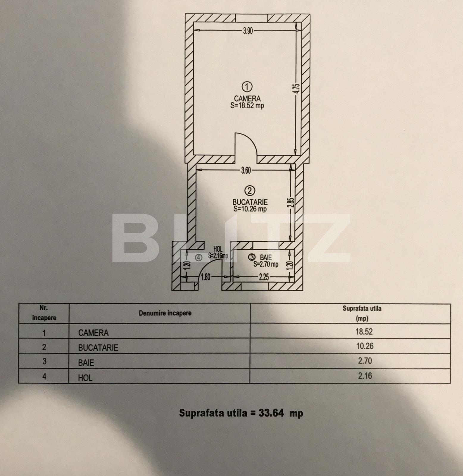 Garsonieră de vânzare Orasul de Jos - 77205AV | BLITZ Sibiu | Poza1