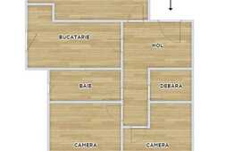 Apartament de 3 camere, 65 mp, decomandat, zona Valea Aurie