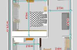 Apartament 2 camere, 69 mp, parcare, cartier Alma