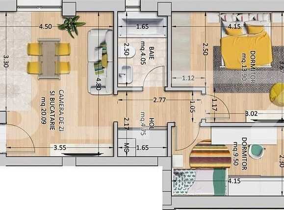 Apartament de vânzare 2 camere Gusterita - 88155AV | BLITZ Sibiu | Poza4