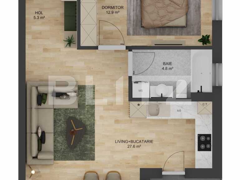 Apartament de vânzare 2 camere Hipodrom 3 - 88248AV | BLITZ Sibiu | Poza1