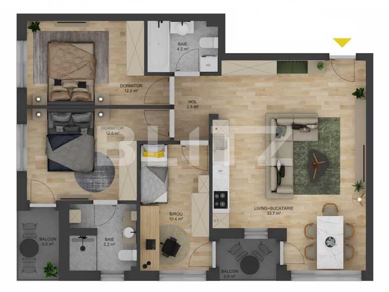 Apartament de vânzare 4 camere Hipodrom 3 - 88256AV | BLITZ Sibiu | Poza1