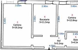 Apartament 2 camere decomandate, 53 mp, zona Doamna Stanca