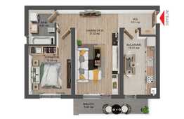 Apartament 2 camere, 52 mp, nou, Selimbar