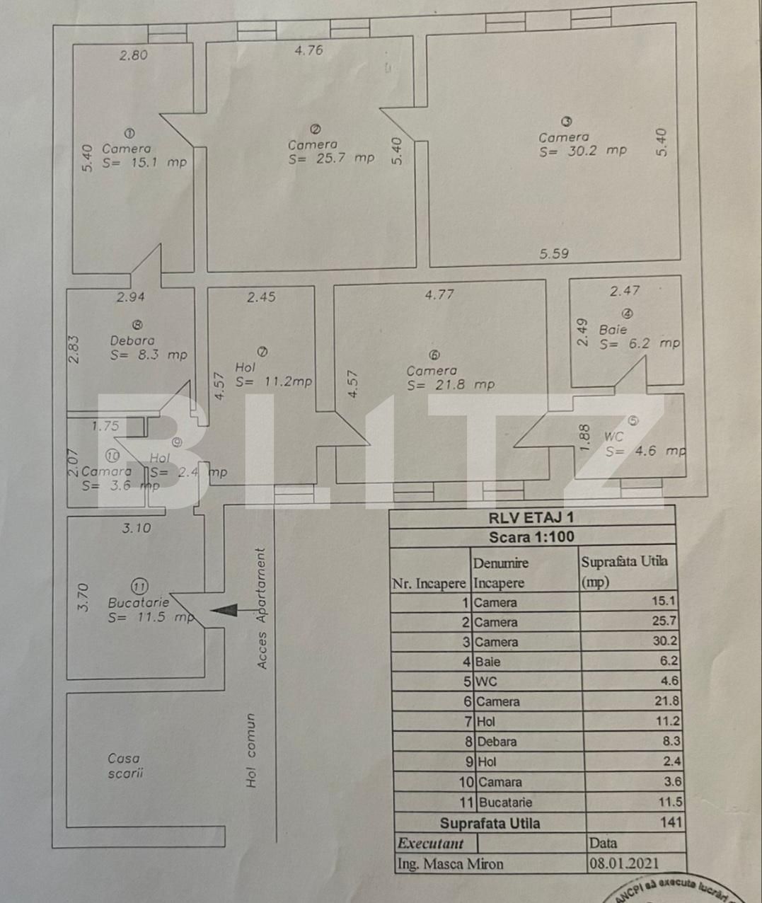 Apartament de vânzare 4+ camere Ultracentral - 93066AV | BLITZ Sibiu | Poza1