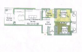 Apartament 3 camere, balcon si terasa, loc de parcare, zona Triajului