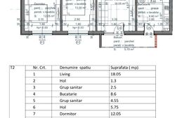 Apartament 3 camere, 66 mp, Selimbar