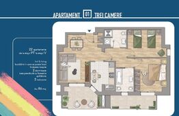 Comision 0! Apartament 3 camere, finisat lux, George Enescu