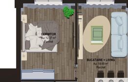 Apartament 2 camere, 35 mp , zona Burdujeni