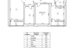 Apartament 3 camere, 72 mp, bloc nou, parcare privata, zona Ipotesti