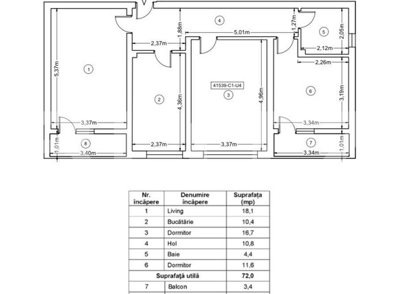 Apartament de vânzare 3 camere Ipotesti - 111305AV | BLITZ Suceava | Poza1