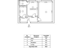 Apartament 1 camera, 35,9 mp, parcare, zona Ipotesti