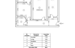 Apartament 2 camere, 54,8 mp, terasa 3,4 mp, parcare, zona Ipotesti