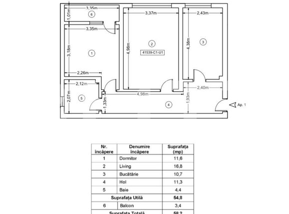 Apartament de vânzare 2 camere Ipotesti - 111343AV | BLITZ Suceava | Poza1