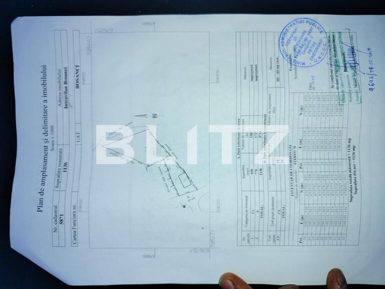 Teren de vânzare Bosanci - 122119TV | BLITZ Suceava | Poza1