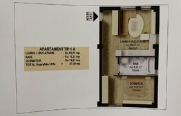 Apartament 2 camere, 47mp, în Fălticeni