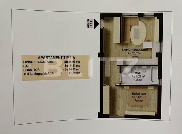 Apartament de vânzare 2 camere Falticeni - 134612AV | BLITZ Suceava | Poza3