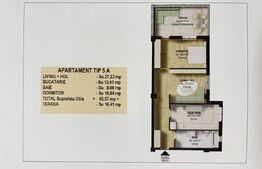 Apartament 2 camere, parter, 65.57 mp, curte proprie 16.41 mp, în Fălticeni