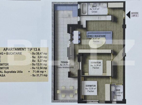 Apartament de vânzare 3 camere Falticeni - 151883AV | BLITZ Suceava | Poza2