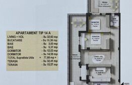 Apartament 3 camere, etaj 2, 77.88 mp, în Fălticeni